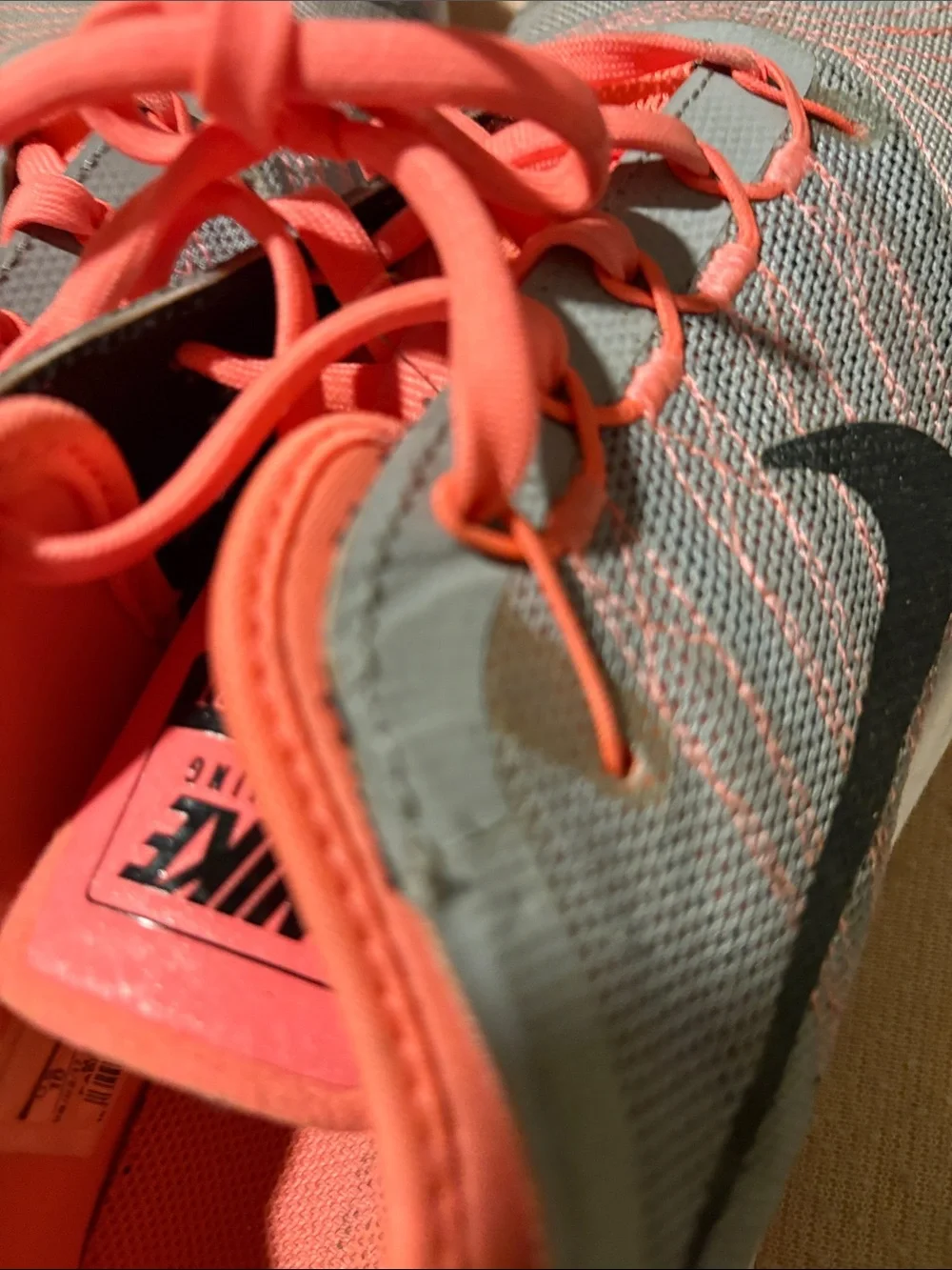 Nike Kids Sneakers in Gray and Coral Pink